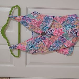 Lilly Pulitzer Brenta Tankini Top Multi Splashdance, Size 14